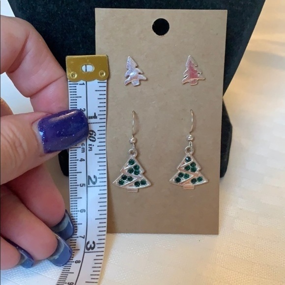 💐5./5 2 Christmas tree earring stud dangle - Picture 6 of 8